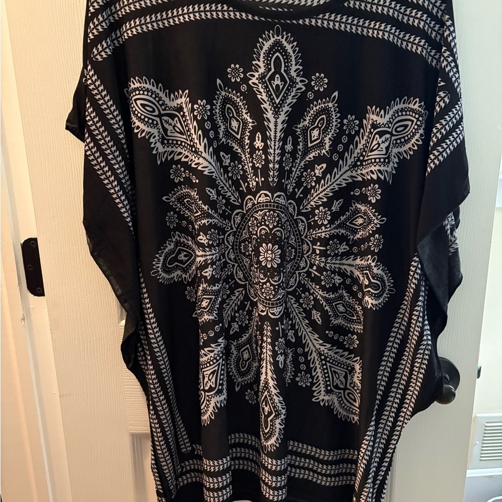 Black and White Paisley Coverup